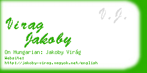 virag jakoby business card