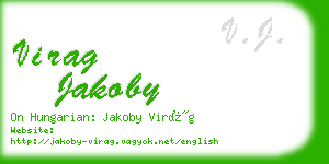 virag jakoby business card